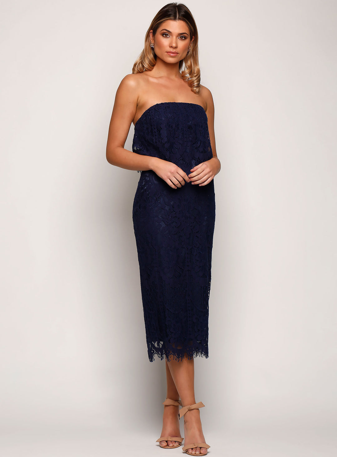 Cherry Lace Dress Midi