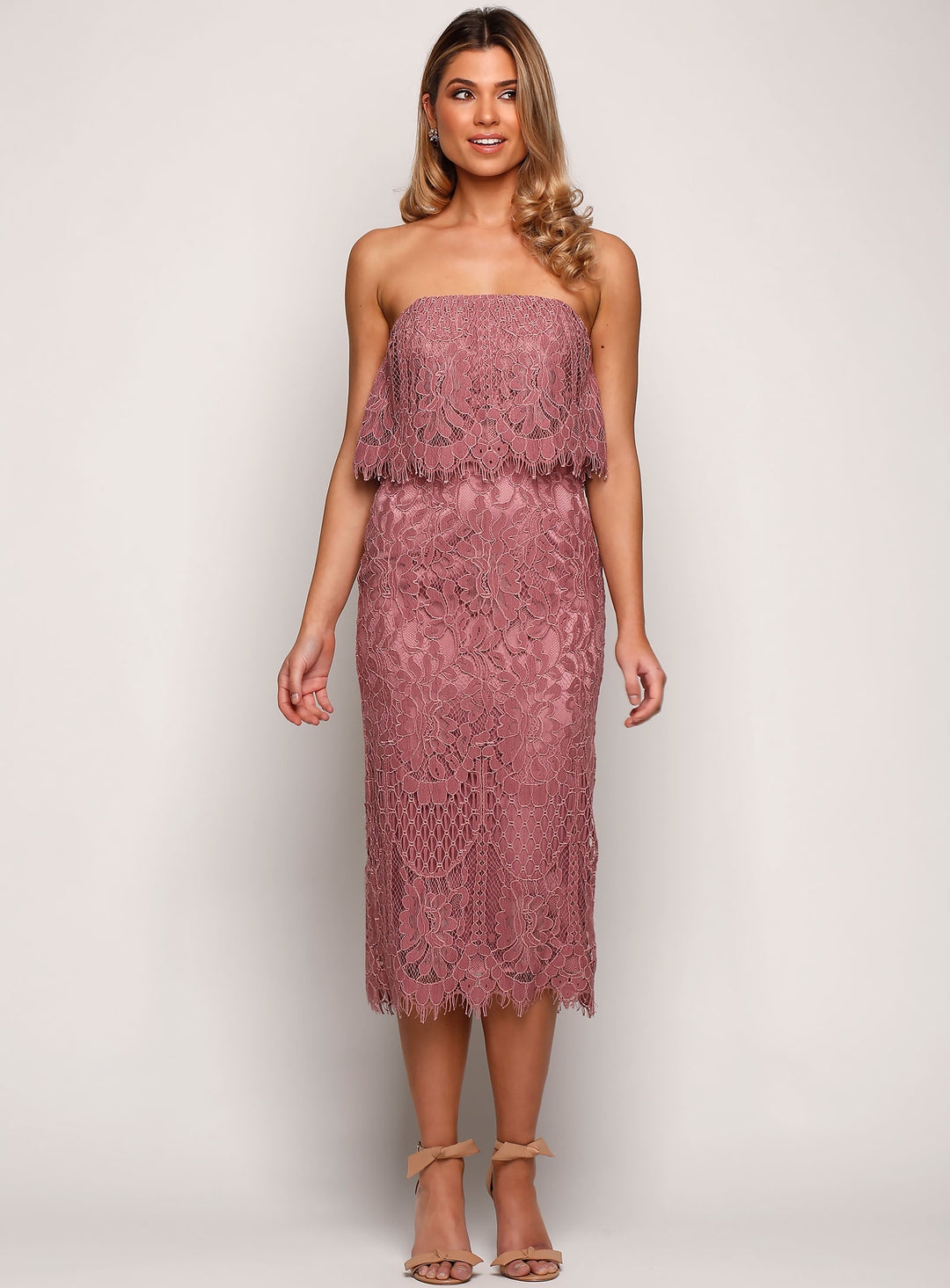 Cherry Lace Dress Midi