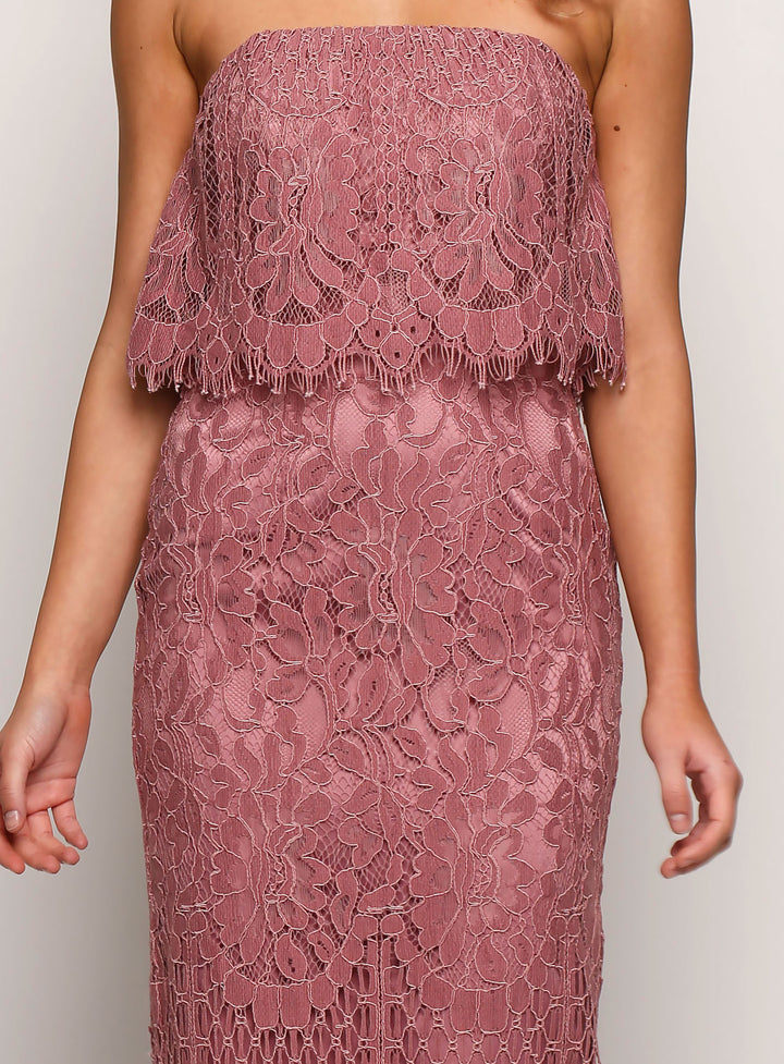 Cherry Lace Dress Midi