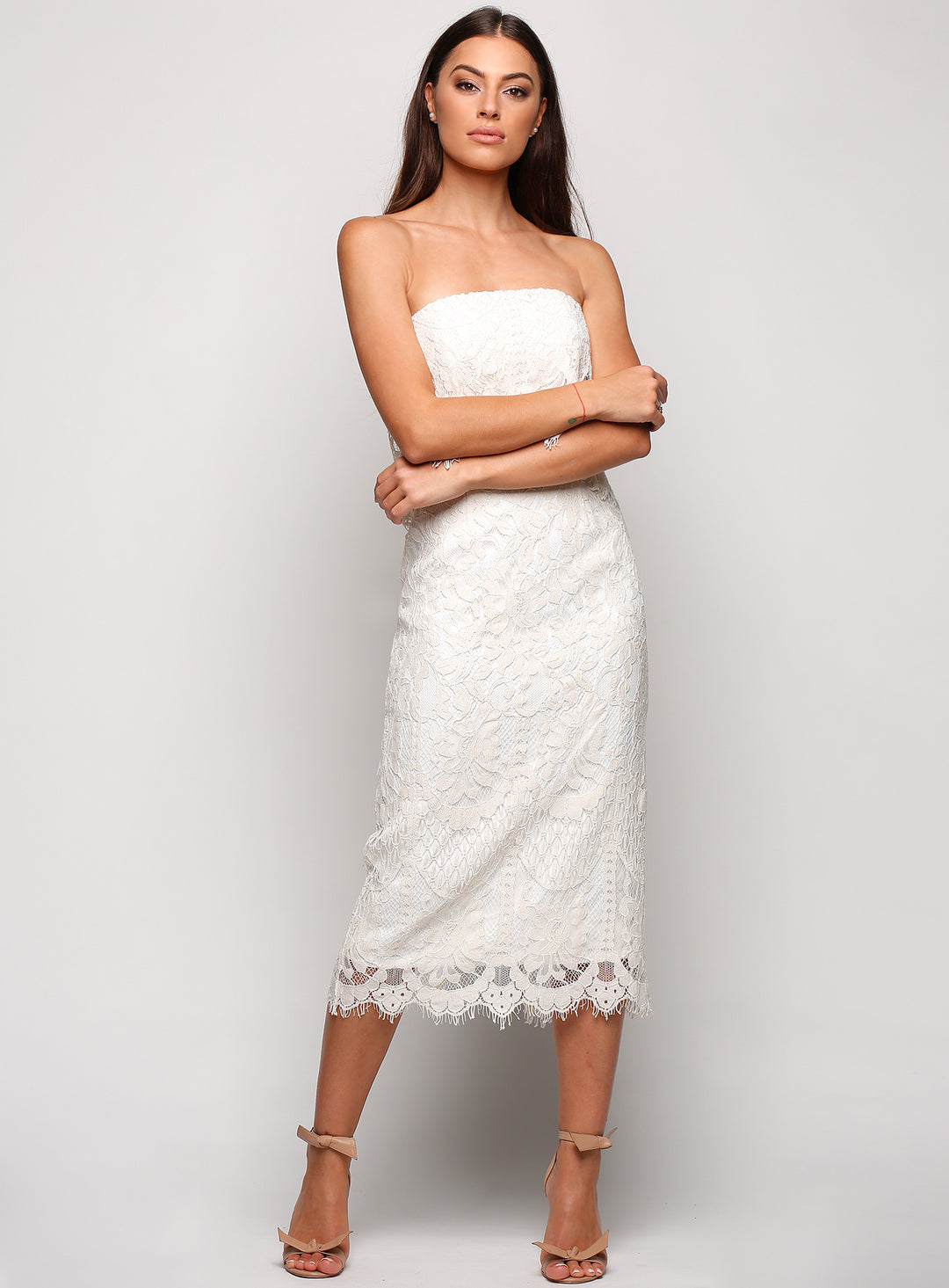 Cherry Lace Dress Midi