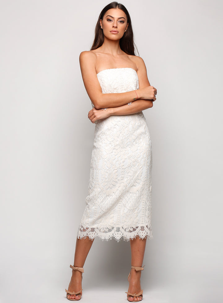 Cherry Lace Dress Midi