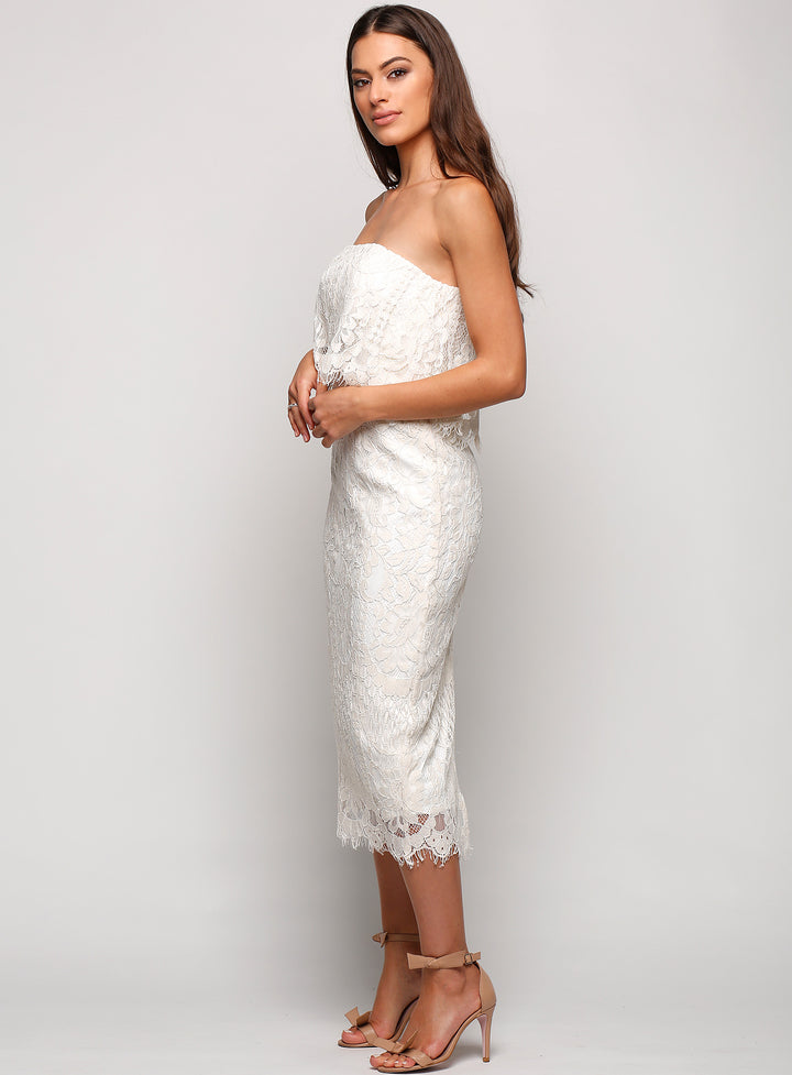 Cherry Lace Dress Midi