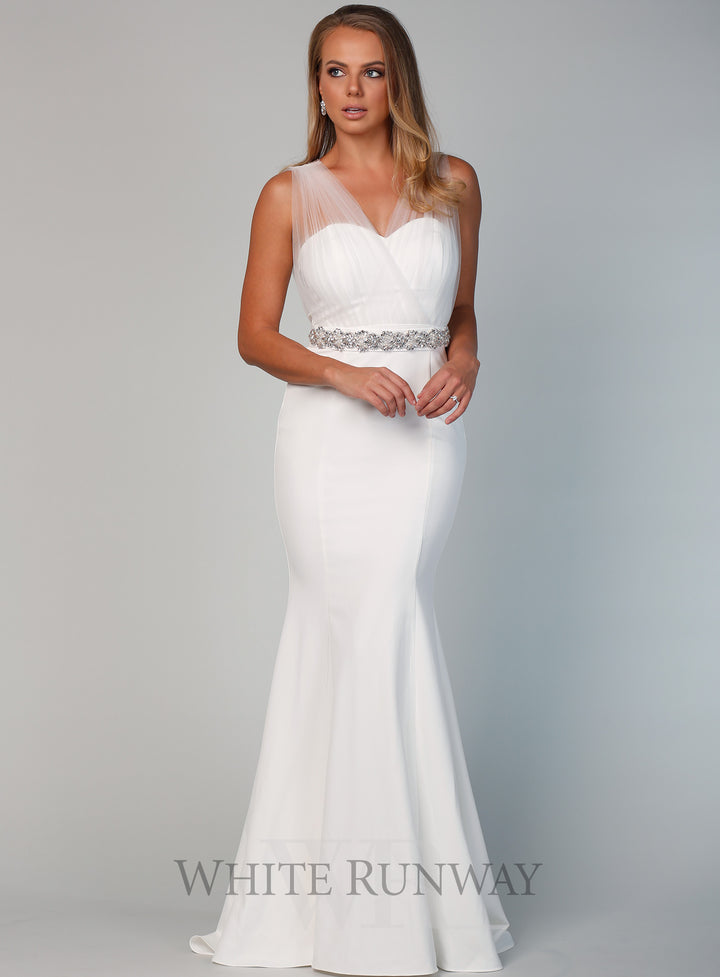 Laneese Cross Over Tulle Dress