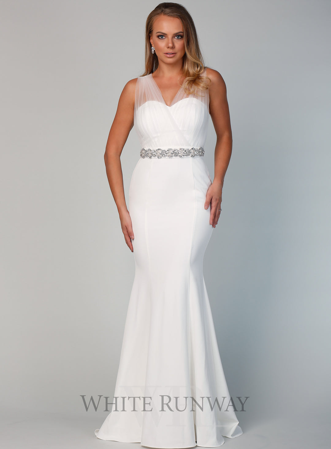 Laneese Cross Over Tulle Dress