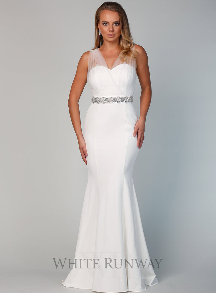Laneese Cross Over Tulle Dress