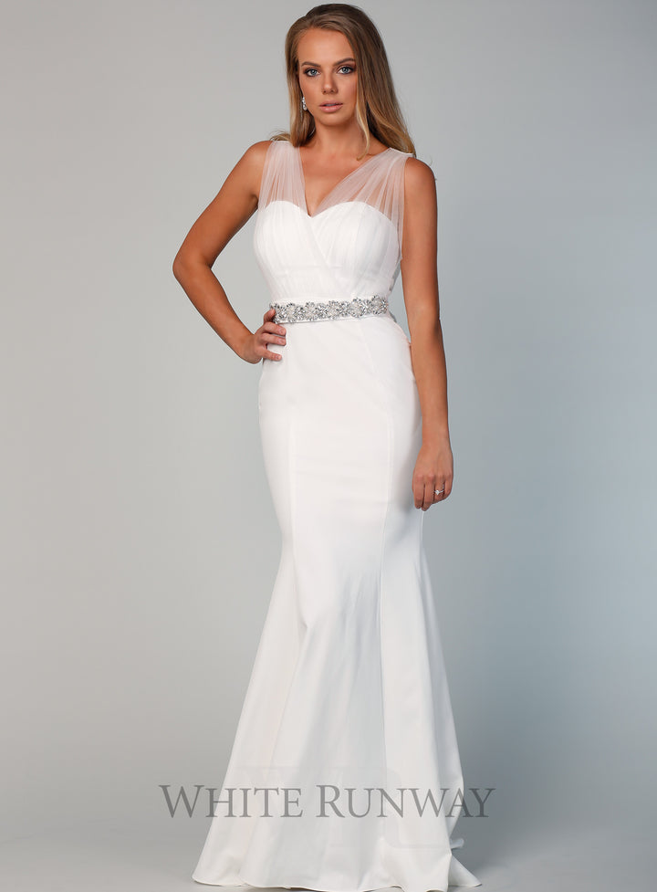 Laneese Cross Over Tulle Dress