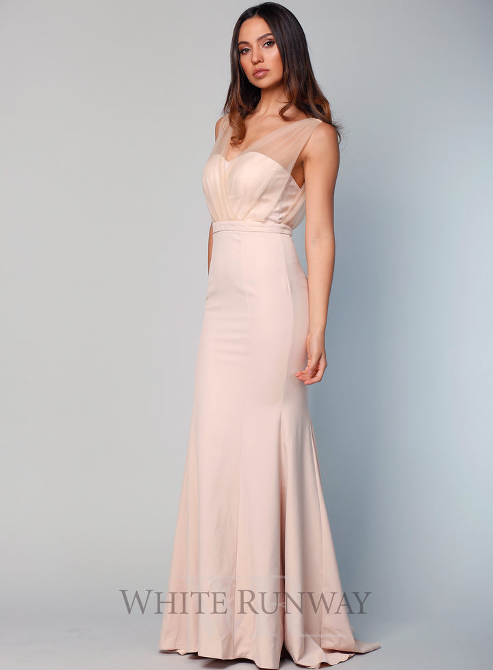 Laneese Cross Over Tulle Dress