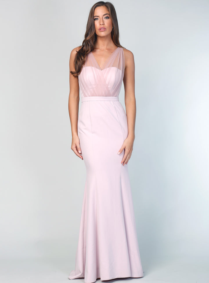 Laneese Cross Over Tulle Dress