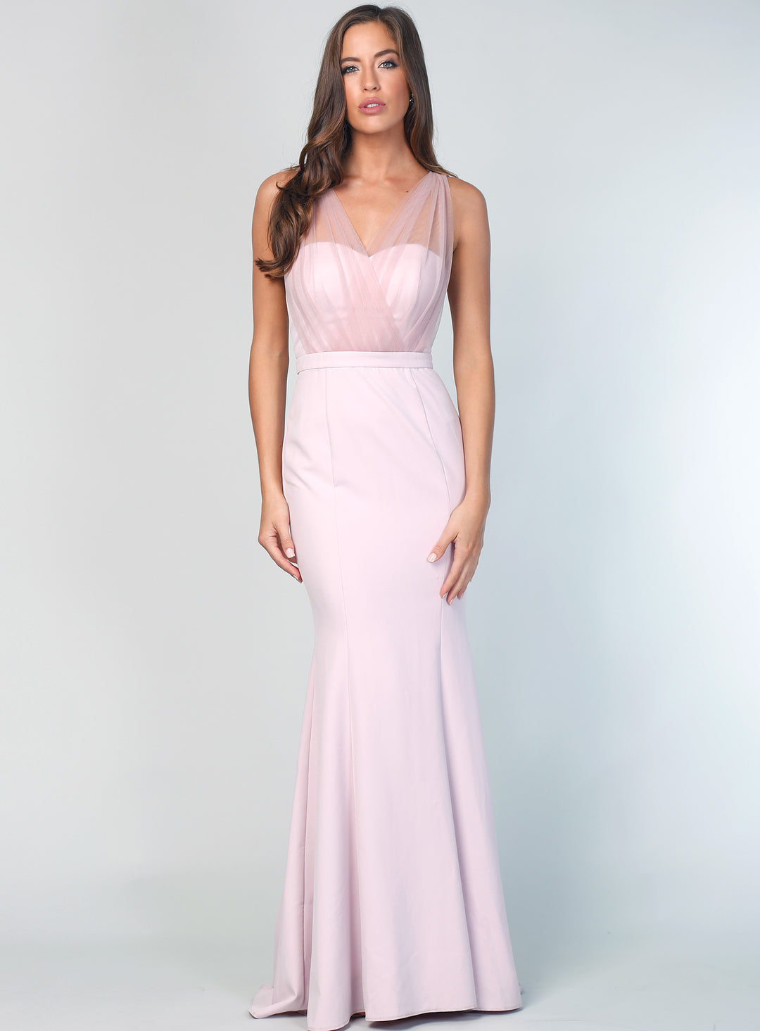 Laneese Cross Over Tulle Dress