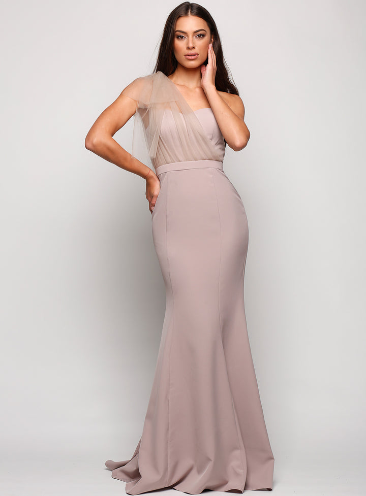Marissa One Shoulder Tulle Dress