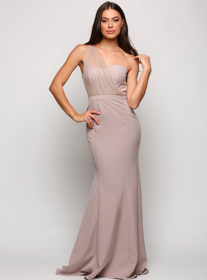 Marissa One Shoulder Tulle Dress