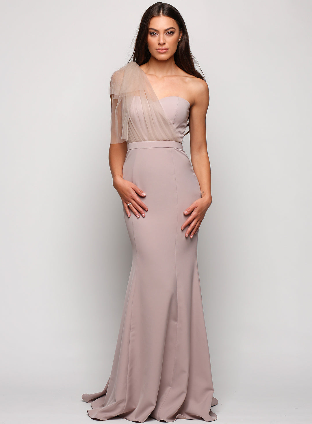 Marissa One Shoulder Tulle Dress