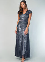 Charcoal Clarise Beaded Dress